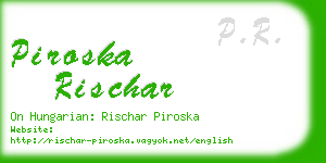 piroska rischar business card